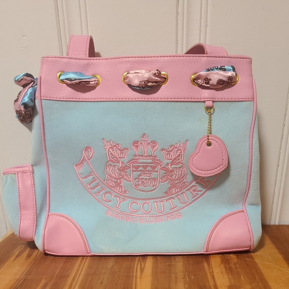 Juicy Couture Pink and Blue Handbag